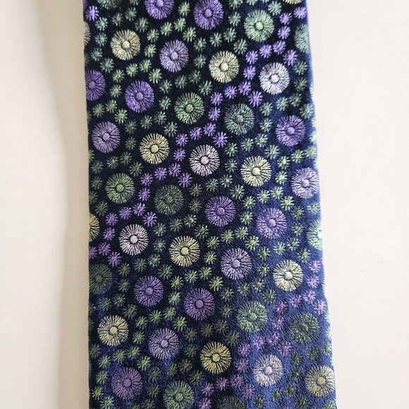 Simon Carter London Handmade Floral Theme Embroidery Silk Tie W3.5 in L 58.5 in - Picture 12 of 15